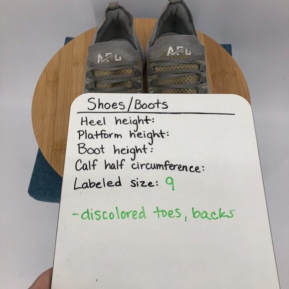 APL TECHLOOM BREEZE metallic knit mesh running sneakers Met Silver Gold  size 9 - Picture 14 of 16